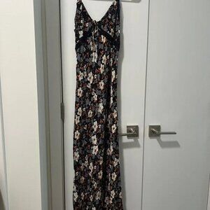 Free People Black and White Floral Maxi Dress